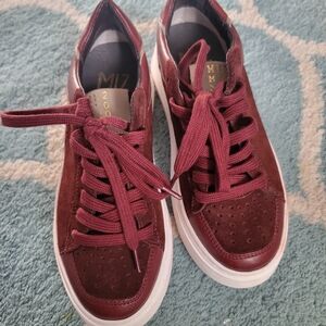 Miz Mooz Tristin Leather‎ Platform Sneakers Size 8